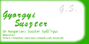 gyorgyi suszter business card